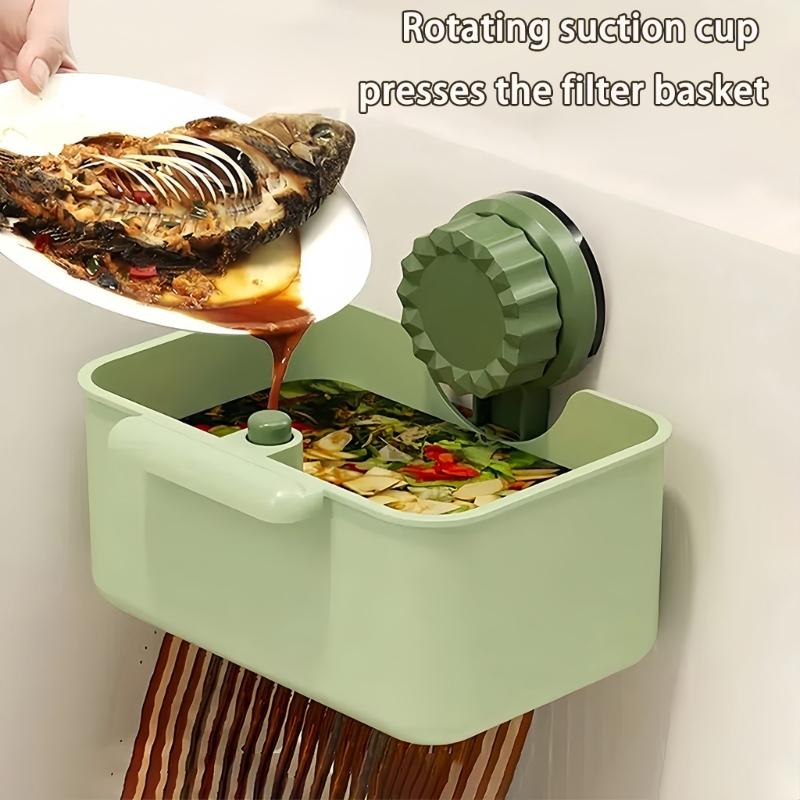 Rotating 360 Degree Sink Strainer with Suction Cup for Draining Efficient Vegetables Filtration Basket