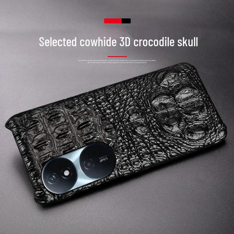 Honor Play 50 Plus Cowhide Crocodile Pattern Leather Protective Case