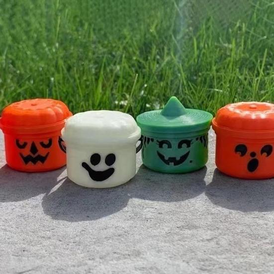Halloween Pumpkin Bucket Miniature Design Pumpkin Orange Bucket Mini Storage Containers Festive Halloween Decoration