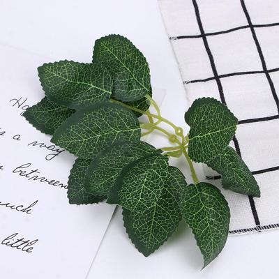 Silk Flowers Wreaths Fake Plants Green Leaf Bridal Accessories Artificial Rose Leaves