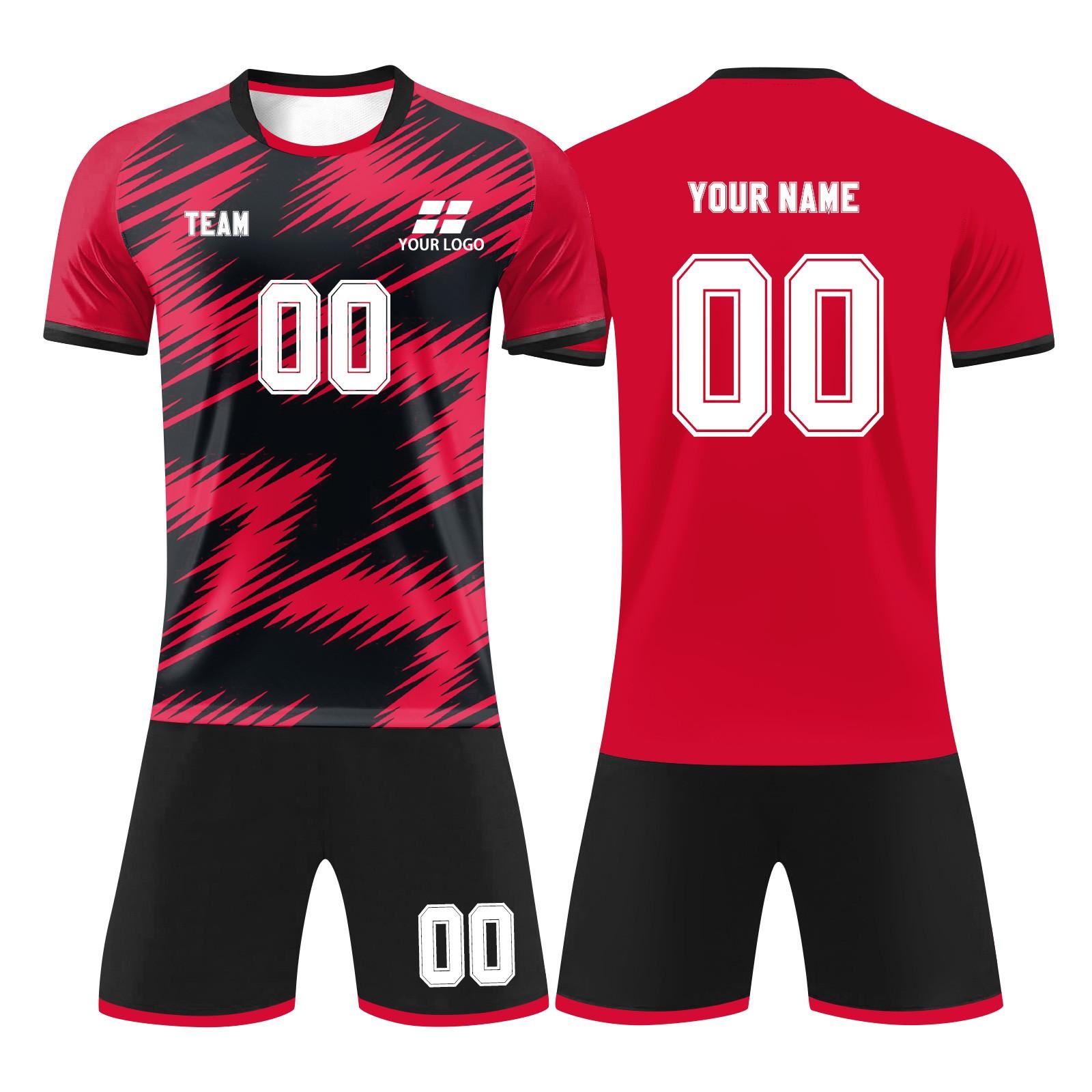 

Комплект персонализированных рубашек для мужчин и девочек с именем и номером, футбольные майки на заказ для мальчиков, тренировочный костюм 20 красный