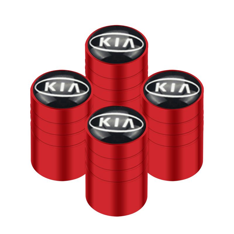 4pcs Car Wheel Tire Valve Caps Dust Accessories For KIA Sportage Rio Ceed Picanto K5 K9 Sorento auto Accessories styling sdvc80