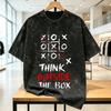 Think Outside the Box T Shirt  Popular T Shirts Short-Sleeve Y2K Classic Tops Beach Cotton Comfortable Oversize Top Tees