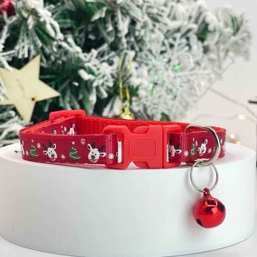 Christmas Safety Buckle Dog Collars Snowflake Tree Christmas Pet Collar Adjustable Collar Cat Collar Pet Accessories Wholesale