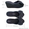 Classic Interior Ribbon Room Shoes with 8cm Free Heels, Size, Navy, 71023SP-NV