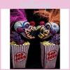 Clown Halloween Sculpture Decoration Popcorn Scary Statue Resin Craft Toy Gift