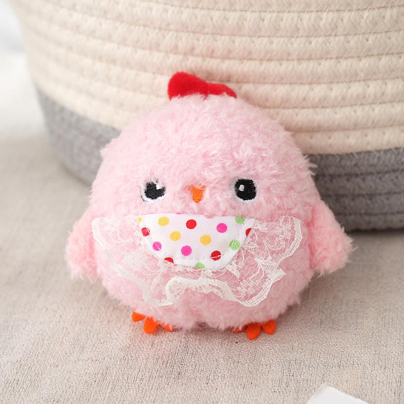 Chicken Cartoon Theme Plush Toy Backpack Pendant Cute Keyring Decoration Gift