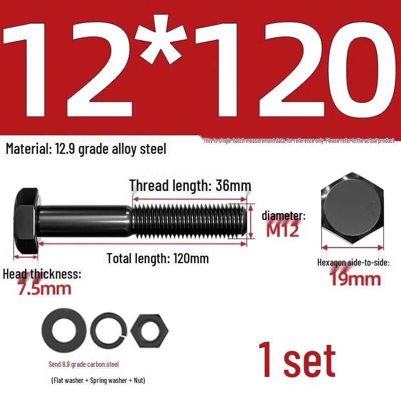 High Strength Hex Bolt and Nut Set