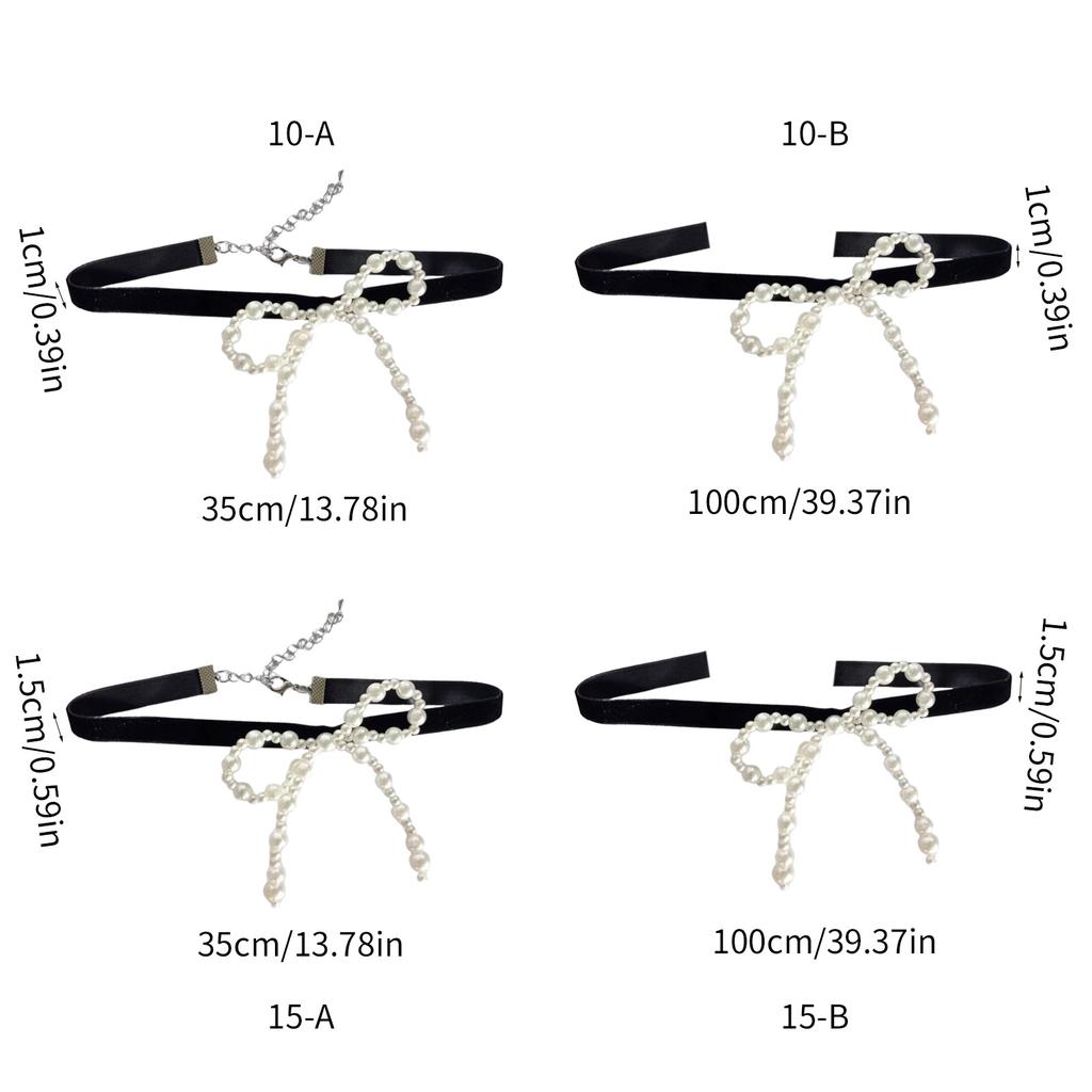 Exquisite Bowknot Pendant Necklace Elegant Neckchains Jewelry with Imitation Pearls Pendant Clavicle Chain for Women