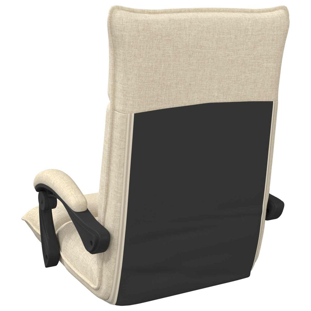 Adjustable Footstool Cream Fabric