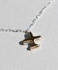 Bonbeau Bright Airplane Pendant Silver Necklace Signature Airplane Silver Simple Necklace