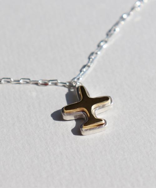 Bonbeau Bright Airplane Pendant Silver Necklace Signature Airplane Silver Simple Necklace