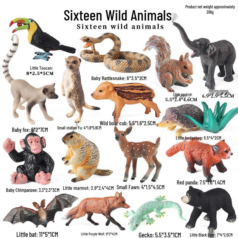 Mini Animal Growth Cycle Toys: Butterfly, Rooster, Ant, Frog, Sea Turtle, Dragonfly