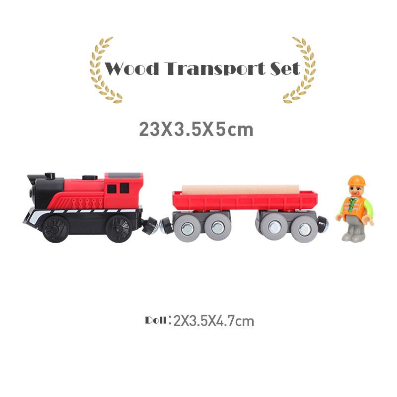 Battery Operated Action Locomotive Train Magnetic Connection Powerful Train Set Fit for Wooden Trains and Tracks Kids Gifts