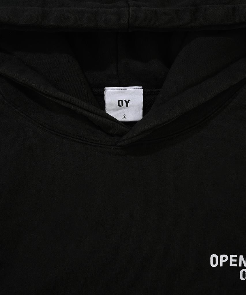 Vintage Washed Hoodie-Black