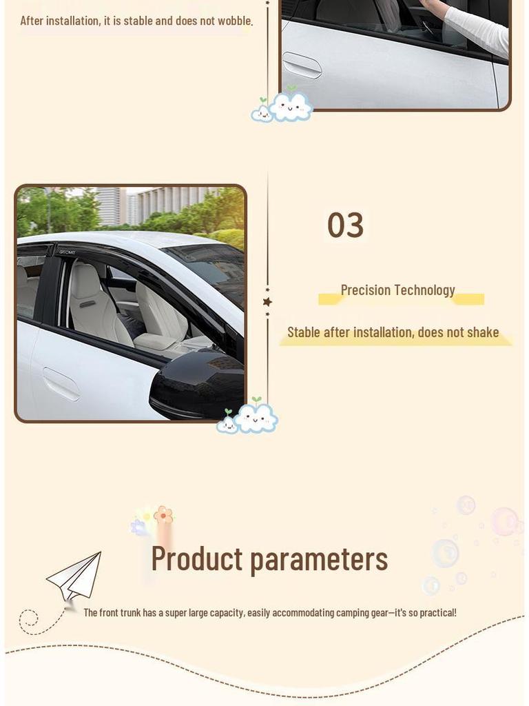 Custom Rain Guards for 25 Star Wish Car Models - Enhanced Body Exterior Decor