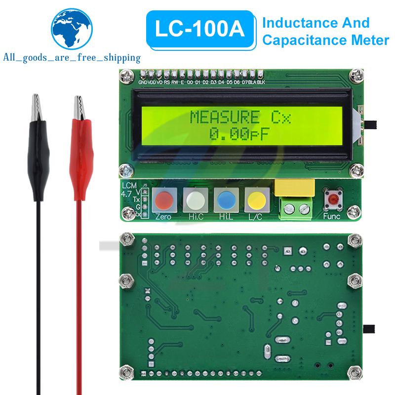 1/3pcs LC-100A Digital LCD Capacitance Inductance Meter LC Meter 1pF-100mF 1uH-100H LCD Display High Precision Fully functional