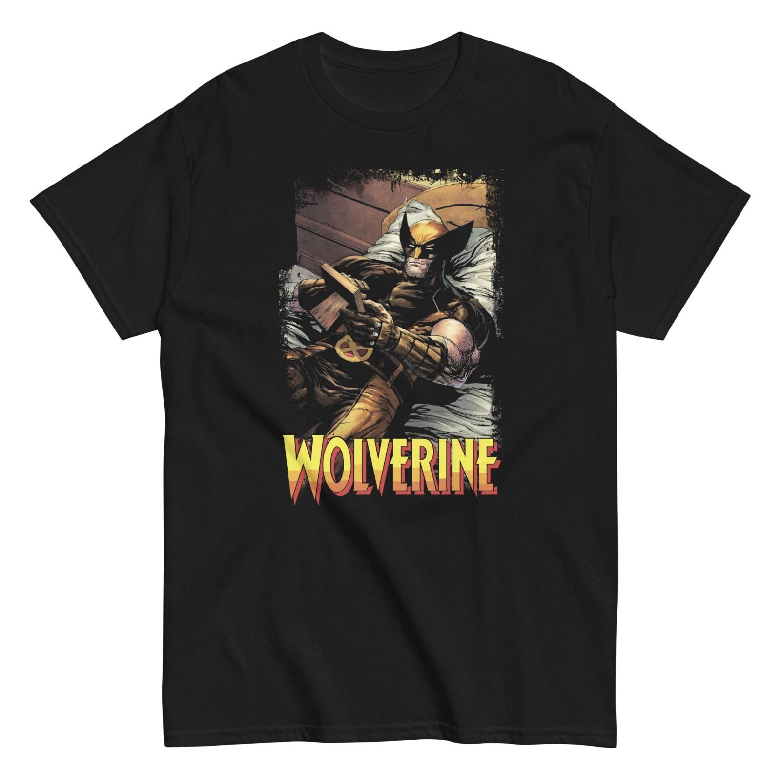 Wolverine Laid Back Animated T Shirt Mens Licensed Marvel Comic X-Men New Black XL