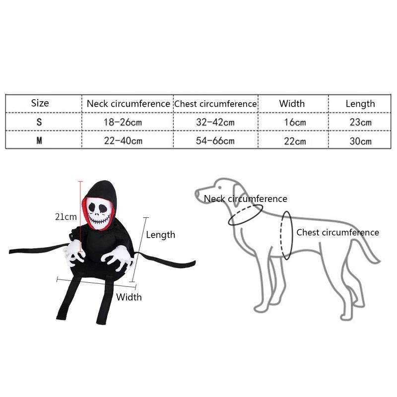Cute Ghost Costume for Dogs Pet Halloween Holiday Accessories Hooded Coat Ghost Theme Coat Photo Props