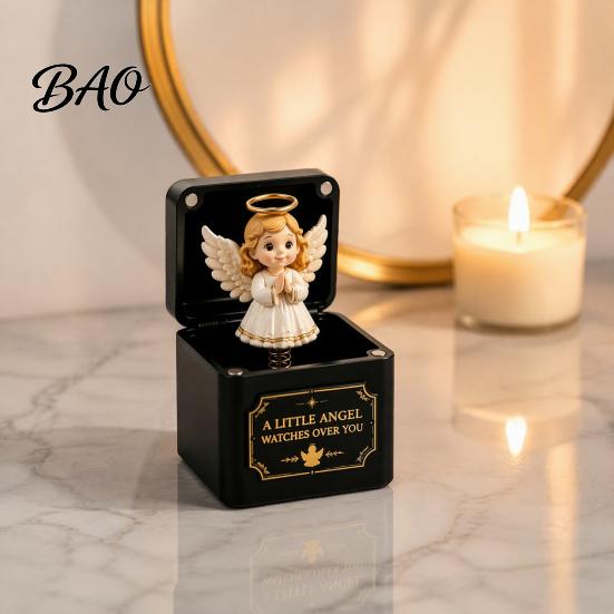 Christmas Party Favors Magic Gift Box, Spring-Loaded Pop-Up Holiday 3D Santa Tabletop Ornaments Claus Snowman Angel Elk Trick Box for Xmas Parties,