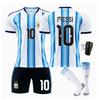 Kids Sports Equipment 2526 Argentina Home 10 Messi Soccer Jersey Blue/White