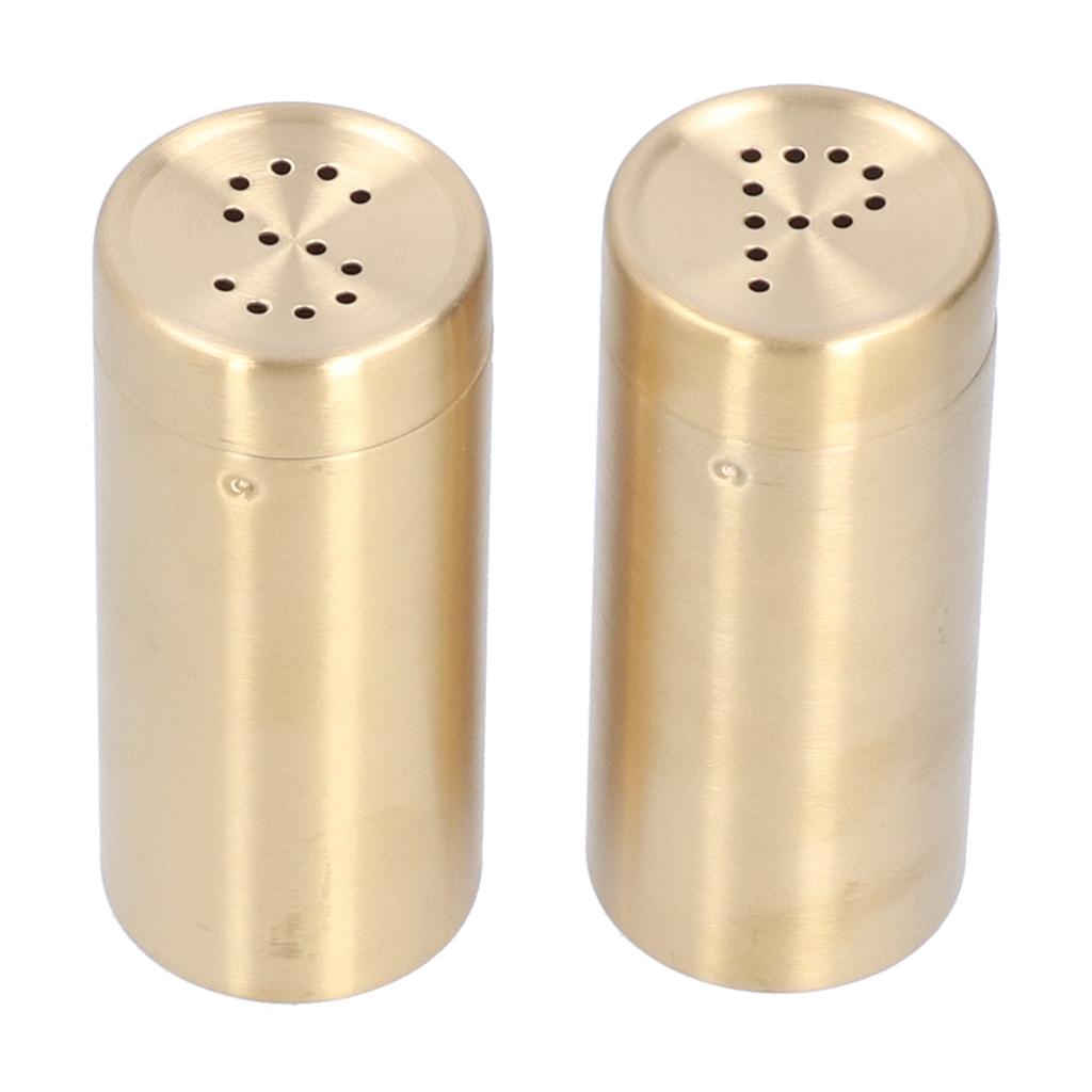 2pcs Spice Jar Stainless Steel Seasoning Bottle Salt and Pepper Shaker Kitchen Tool