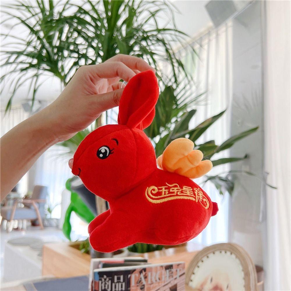 Zodiac Rabbit Plush Toys Natal Year Auspicious Doll Year Of The Rabbit Mascot Rabbit Plush Pendant