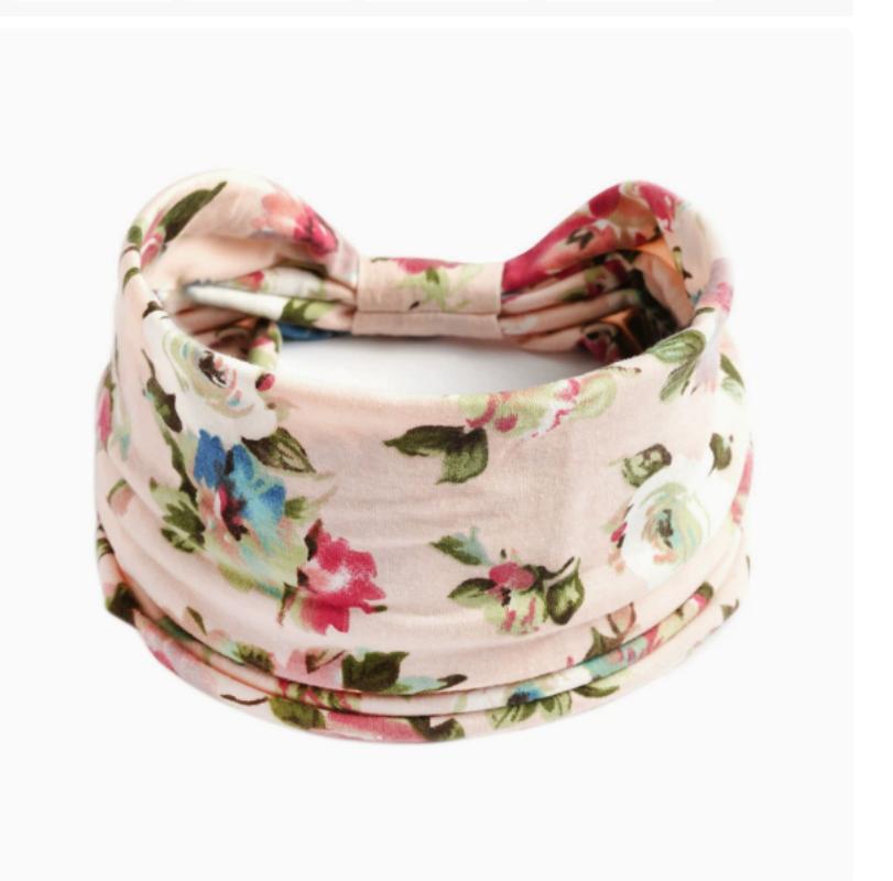 Women's  Boho Cotton Printed Headband Sports Band Striped Headband A Wide Edge Yoga Headband Soft Hair Band Headdress Bundle Women Girls Hair Band