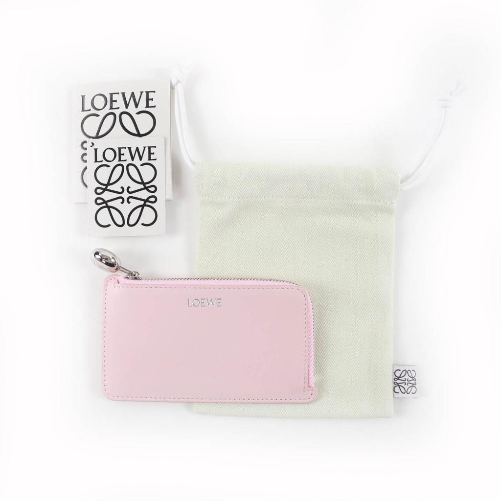 Kusursuz LOEWE Bozuk Para Cüzdanı Çakıl Taşlı Bozuk Para Kartlık Parlak Napa Dana Derisi CANBZ40X01 Kullanılmış