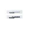 2pcs ABS Car Fender Turbo 4MATIC Logo Emblem Badge Sticker For Mercedes Benz A45 C117 CLA 35 45 GLA45 X247 GLE53 AMG Accessories