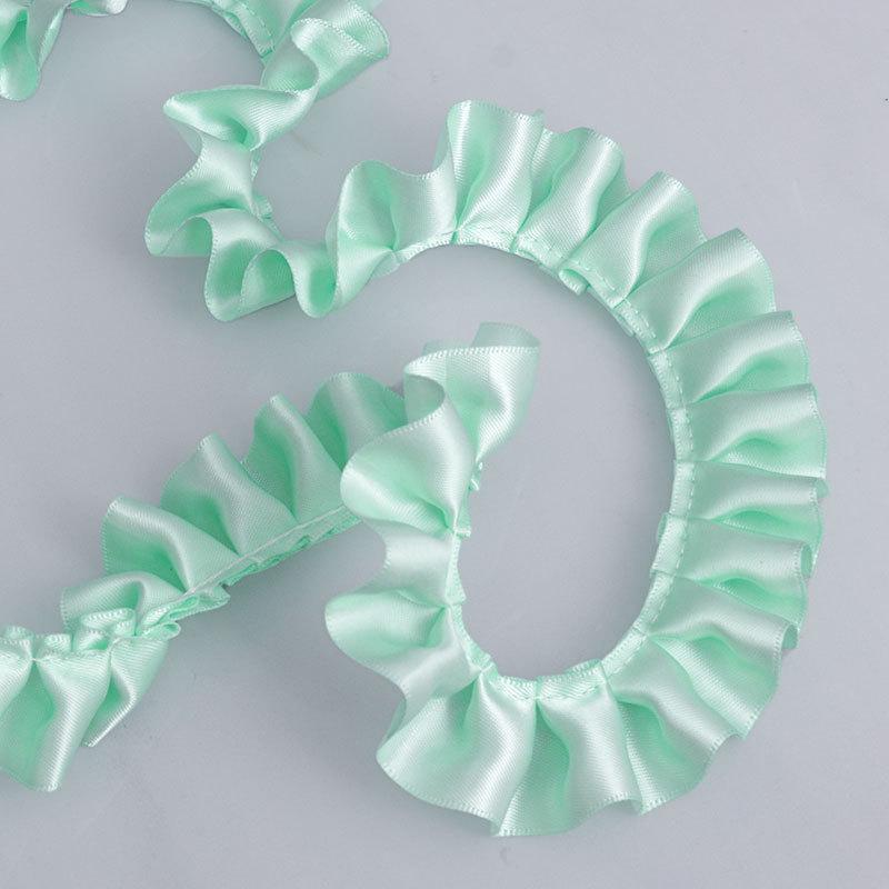 Crafting Materials Elegant Multifunction 2.5cm Single Polyester Ruffled Lace Clothing Skirt Doll DIY Craft Hat Jewelry Accessories Home Decoration