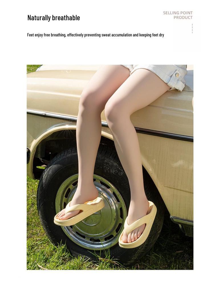 Women's & Men's Thick-Soled Summer Flip-Flops: Non-Slip, Fashionable Home & Outdoor Slippers for Couples