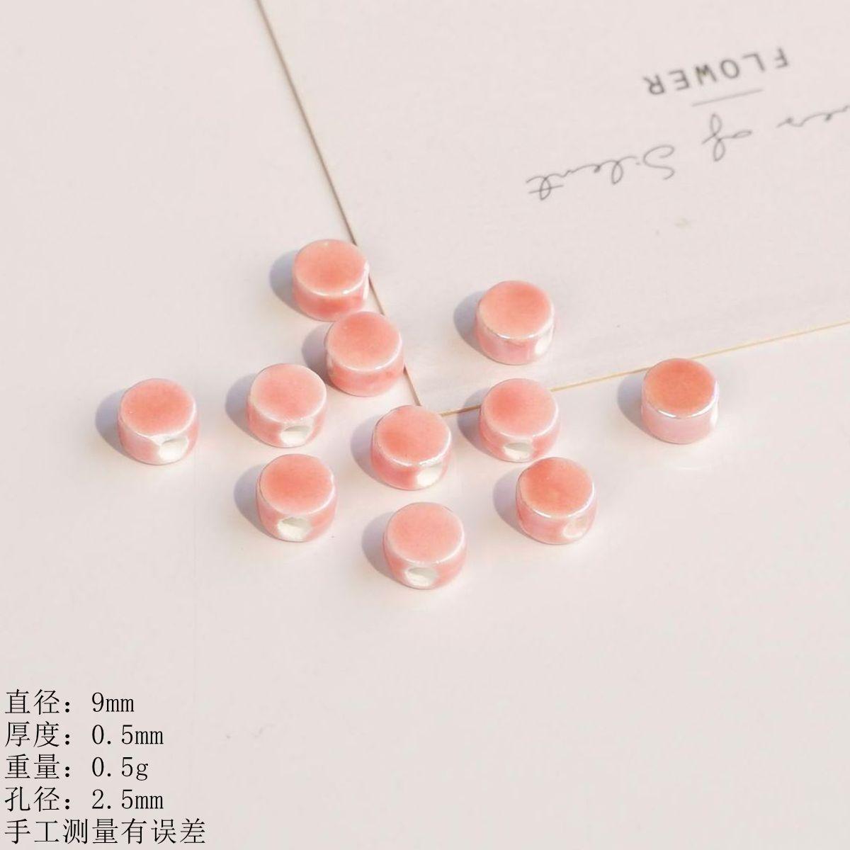 

Colorful ceramic electroplated 9mm small disc loose beads handmade DIY material bracelet necklace accessories