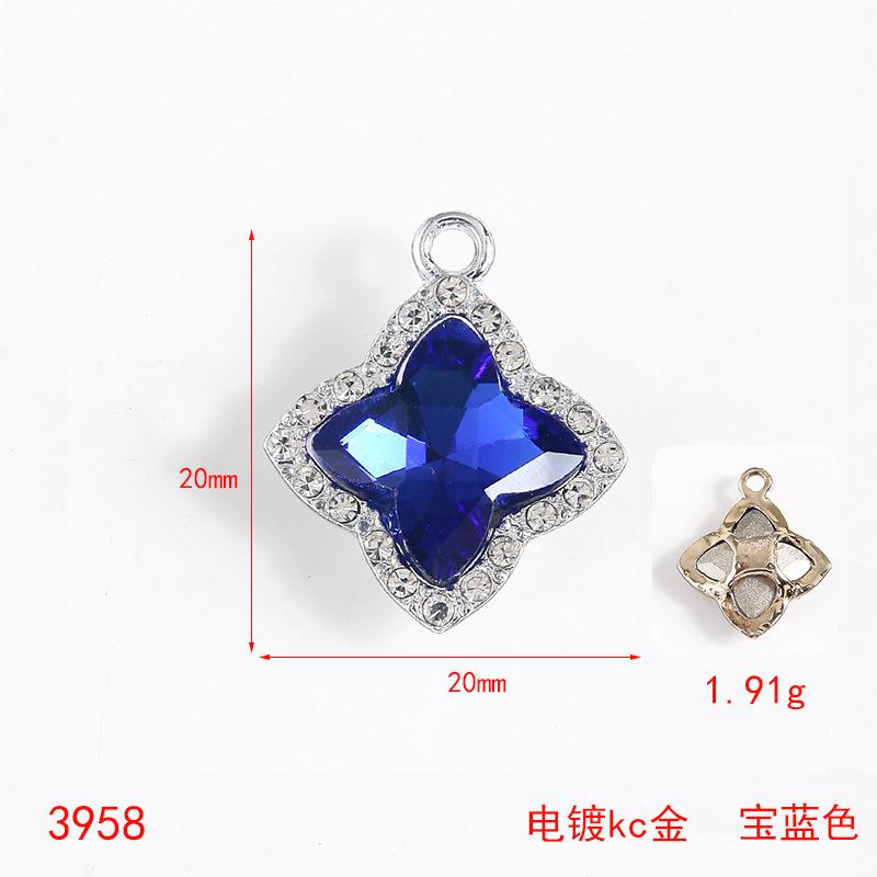 Taoxin Crystal Gemstone Pendant Electroplating Simple Fashion Jewelry Accessories DIY Necklace Pendant Alloy Jewelry