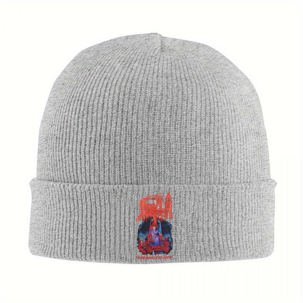 Scream Bloody Gore Death Knit Hat Beanies Autumn Winter Hat Warm Fashion Metal Band Cap Men Women
