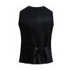 Men Vest Shiny Sequin Sleeveless Slim Fit Cardiagn Single-breasted V Neck Adjustable Back Buckle Stage Show Emcee Performance Men Waistcoat