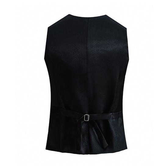 Men Vest Shiny Sequin Sleeveless Slim Fit Cardiagn Single-breasted V Neck Adjustable Back Buckle Stage Show Emcee Performance Men Waistcoat