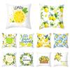 Yellow Green Pillowcase Lemon Letter Decoration Summer Fruit Cushion Cover Sofa Nordic Home