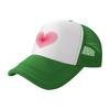 Pink Heart Logo Mesh Trucker Hat Breathable Baseball Cap Fashion StateUnisext Unisex Streetwear Accessory