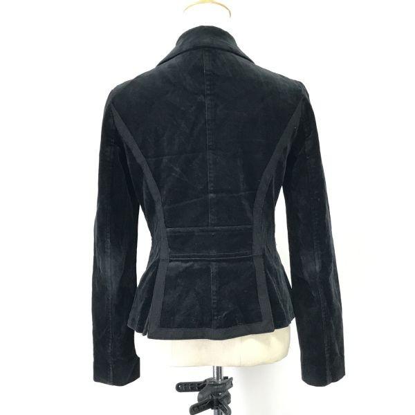 SONIA RYKIEL Velour Tailored Jacket Women’s M Black Sample(USED)