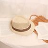 Kids Straw Hat Vintage Roll-Up Brim Uv Protection Summer British Sun Cap For Boys And Girls Cowboy Hat
