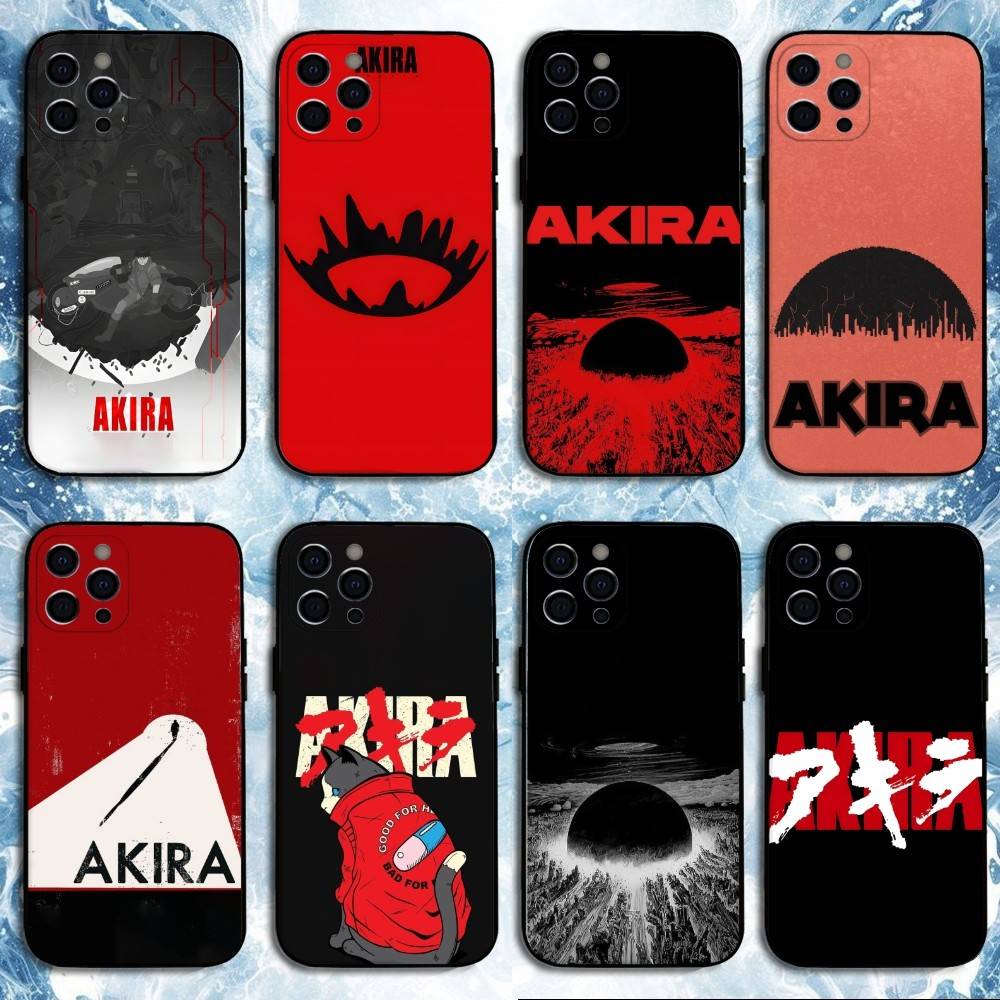 Akiras Classic Comic Movie Phone Case For iPhone17,16,15,14,13,12,11 Plus,Pro Max, Soft Silicone Black Cover