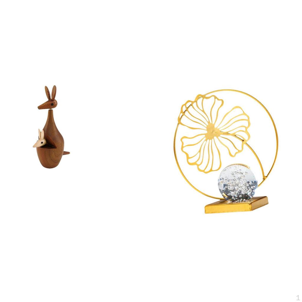 Figurine Sculpture Unique Animal Iron Wood Statue Decorative Collectible Ornament for Bedroom