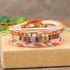 Summer new hot-selling simple fashion cord beaded rainbow braided bracelet 24-piece set F