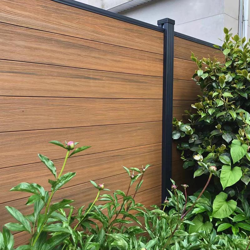 Aluminum Alloy Wood-Plastic Composite Fence for Gardens and Villas