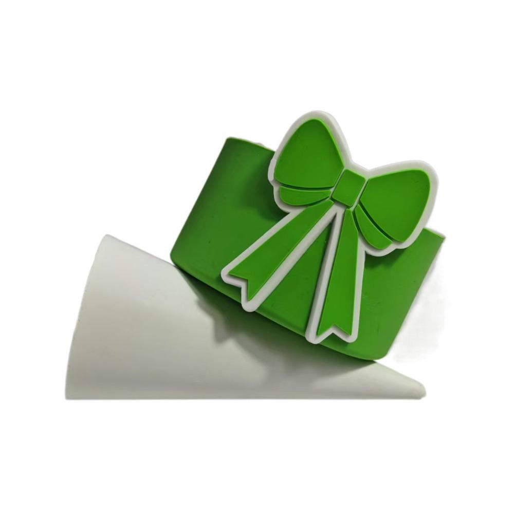 

2pcs Silicone Bow Bottle Bottom Sleeve Non Slip Tumbler Cup Protection Case Girl зелений