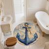 Map Anchor,Round Area Rug,Carpet Rug for Living Room Bedroom Sofa Playroom Decor,Non-slip Floor Mat