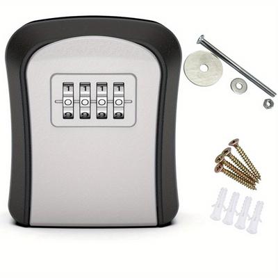 Portable Engineering Plastic Key Safe Box Weatherproof Wall Mounted 4 Digit Combination Lock Anti-theft Key Lock Box Outdoor