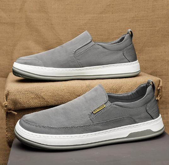 

Весенне-осенний стиль дышащие повседневные рабочие туфли для мужчин лоферы тканевые туфли старого Пекина M1021 44 серый