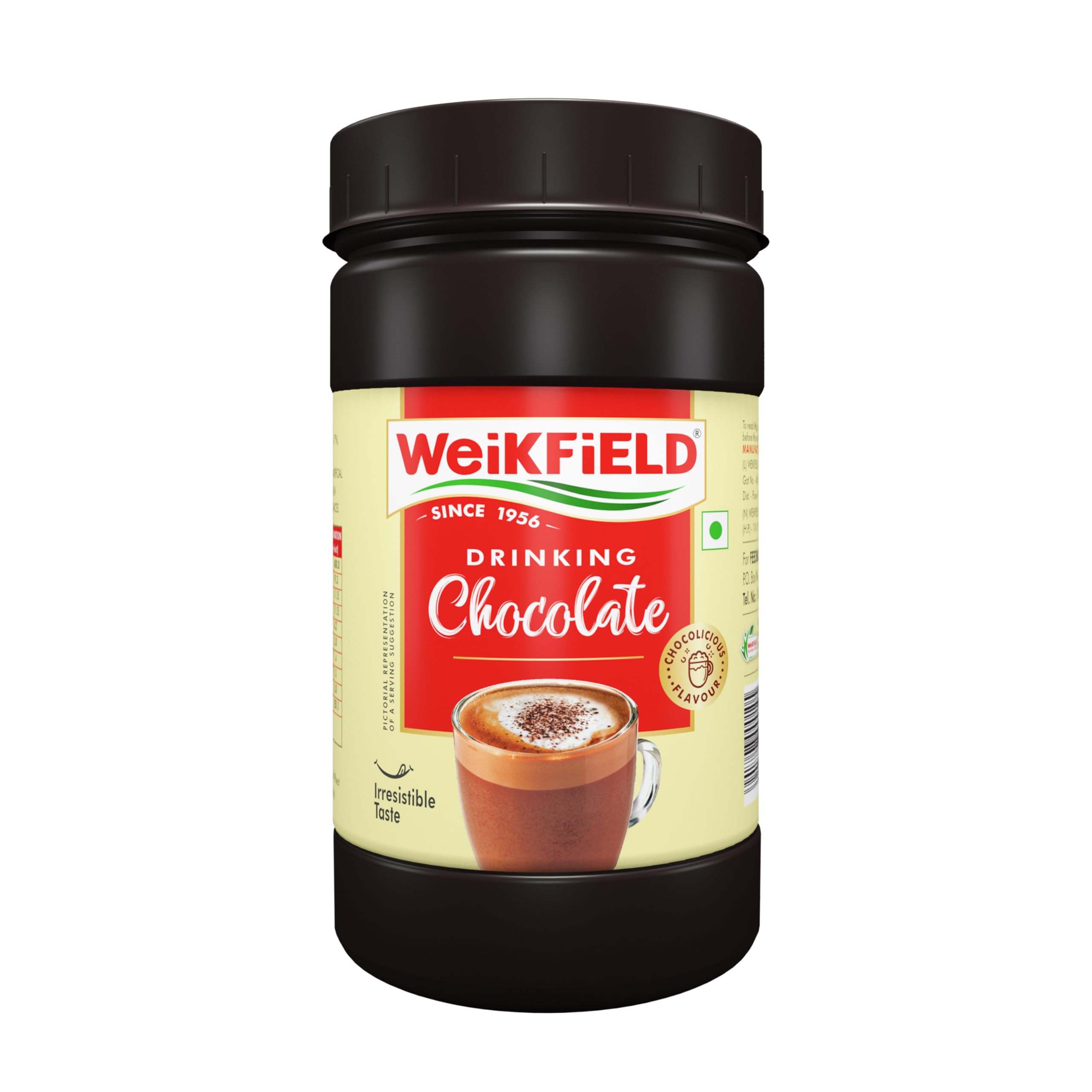 Weikfield Drinking Chocolate Powder 100g Reusable Jar | Chocolate Powder for Cold Choco Shake,Smoothies & Milkshake | Prepared Using the Finest Coc